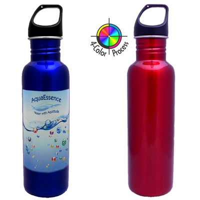 26 Oz. Red Stainless Excursion Bottle (4 Color Process)