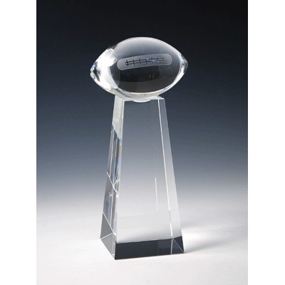 Optic Crystal Faceted Football Award