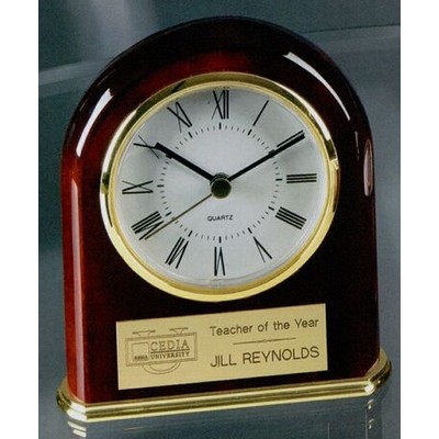 Rosewood Piano Finish Table Clock Award (5")