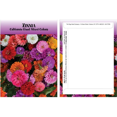 Standard Series Zinnia California Giant Seed Packet