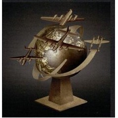 Classic Bronze WWII Airplane Replica Monument Sculpture