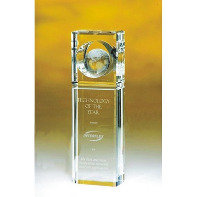 7" Absolute Globe Crystal Trophy