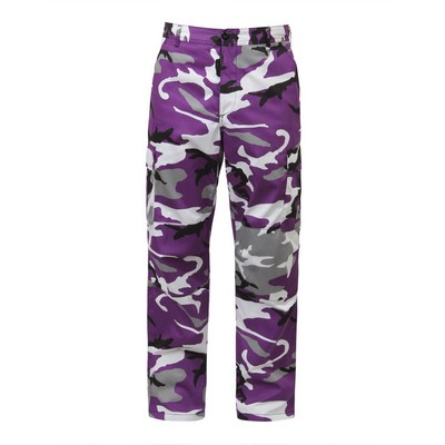 Ultra Violet Purple Camo Poly/ Cotton Battle Dress Uniform Pants (2XL)