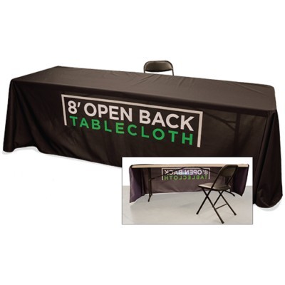 6' Custom Open Back Trade Show Tablecloth