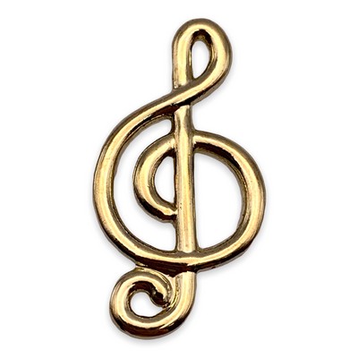 Treble Clef Lapel Pin