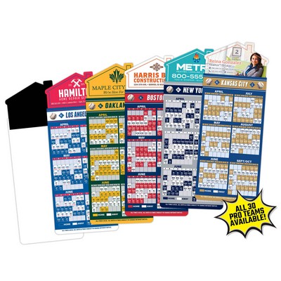 Magna-Card House Shape Magnet - Baseball Schedules (3.5 x 9)