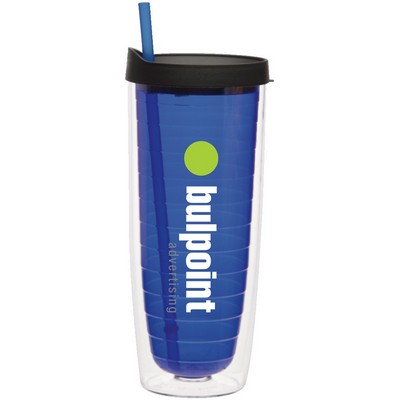 20 Oz. Fun Cup Collection Tumbler w/Color Straw & Black Lid