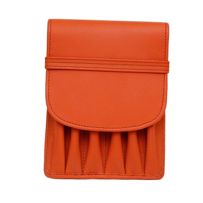 Ashlin® Designer Tangerine Orange Pavia Hexa Pen Case