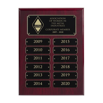 Piano Finish Rosewood Plaque (9" x 12")