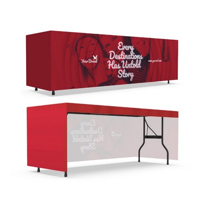 8Ft 3-Sided Fitted Dye Sublimated Table Cover