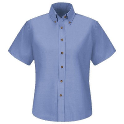 Red Kap™ Women's Short Sleeve Poplin Dress Shirt - Light Blue