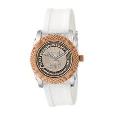 ABelle Promotional Time Maverick Medallion Rose Gold Ladies' Watch w/ Rubber Strap