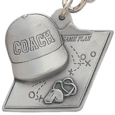 Coach Pewter Silver Key Chain