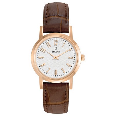 Bulova Women's Brown Leather Strap Watch