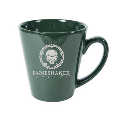 12 Ounce Hunter Green Funnel Mug