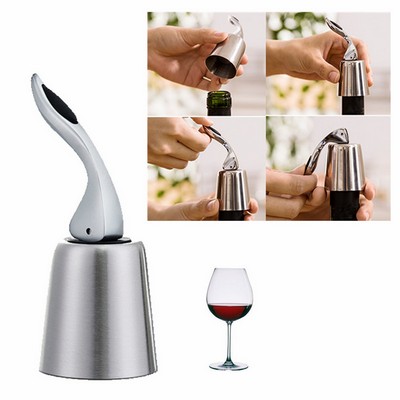 Stainless Steel Vacuum Sealed Wine Bottle Stoppers