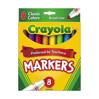 Crayola Classic Markers, Broad Line, 8ct (Case of 24)