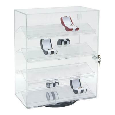 Rotating Acrylic Display Case w/4 Shelves