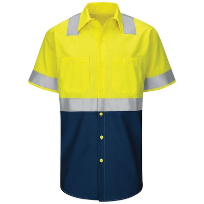 Red Kap® Hi-Visibility Short Sleeve Ripstop Work Shirt