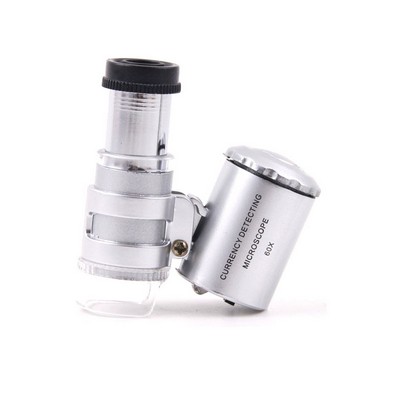 60X Pocket Microscope Jewelry Magnifier Loupe