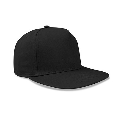 HeadStart™ 8519 Deluxe 5 Panel Constructed Cotton Twill Flat Bill Cap