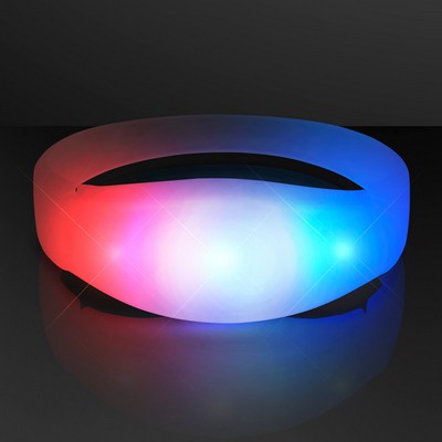 Red White & Blue Steady Illumination Stretch Bracelet - BLANK