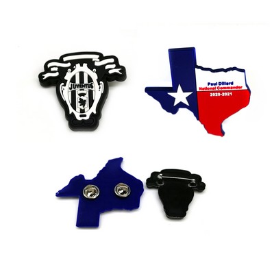 1.50" 2D Custom PVC Lapel Pin