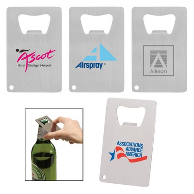 Credit Card Brushed Finish Bottle Opener