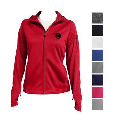 Sport-Tek® Ladies Tech Fleece Full-Zip Hooded Jacket