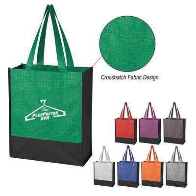 Stylish Colorful Crosshatch Tote Bag