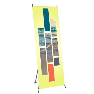 Full Color Digitally Printed-X Stand Banner with Hardware 24" x 63"