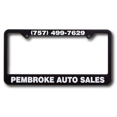 Standard 12 Style Raised Copy Plastic License Plate Frame