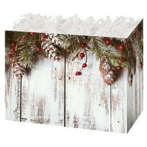 Small Rustic Winter Theme Gift Basket Box