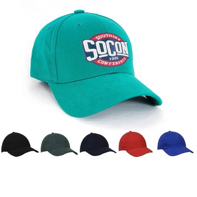 6 Panel Heavy Brushed Baseball Cap