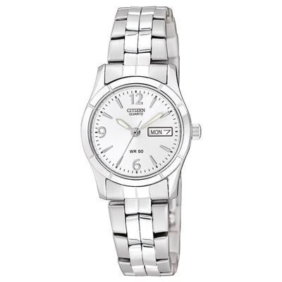 Citizen Ladies' Quartz Stainless Steel Watch w/White Dial