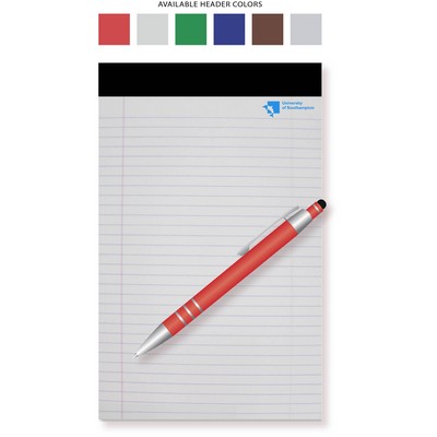 Junior Size Writing Pad (5"x8") w/1 color Imprint on pad