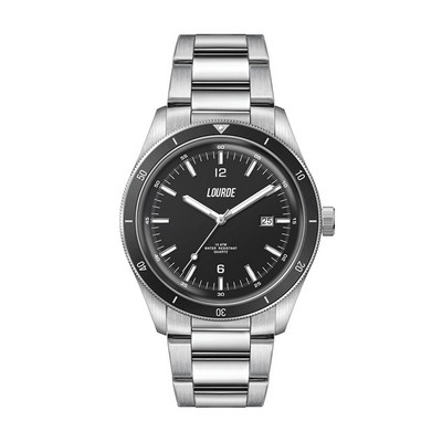 Wc6688 41mm Steel Silver Case, 3 Hand Mvmt, Black Dial, Dte Display, Bk Rotating Bezel, Silver Brace