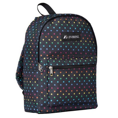 Everest Basic Pattern Backpack, Black/Various Mini Dot