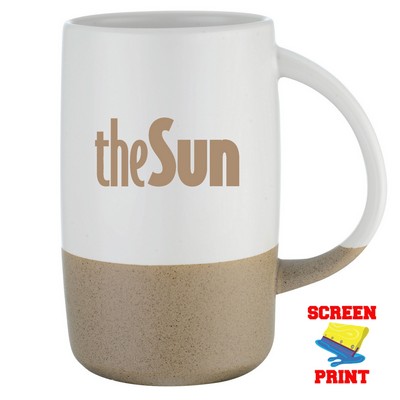 17 Oz. Two-Tone Textured Ceramic Mug