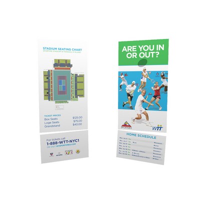 3.5" x 11" - Perforated Tear Off Door Hangers - Full Color 2 Sides - AQ