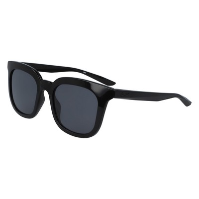 Nike® Myriad Black Sunglasses w/Dark Lens & Gray Swoosh