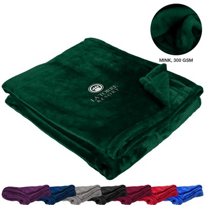 Soft Mink Touch Premium Blanket w/ Custom Imprint, 50" X 60"