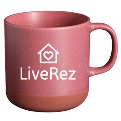 13 Oz. Satin Deep Rose Pink Phoenix Mug w/Unglazed Bottom