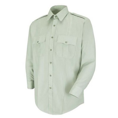 Horace Small™ Men's Short Sleeve Light Green New Dimension® Stretch Poplin Shirt