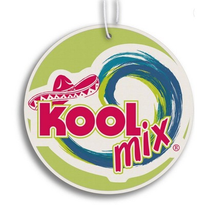 3.25" Die Cut Shape Custom Full Color Printed Air Freshener/Air Deodorizer w/Cinnamon Scent