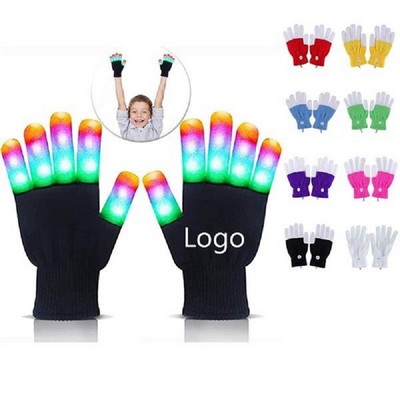 LED Finger Light Up Gloves