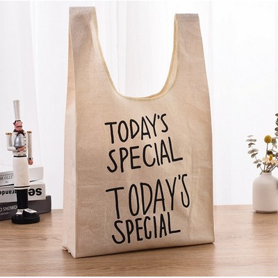 Custom Economy Cotton Grocery Shopping Vest Bag