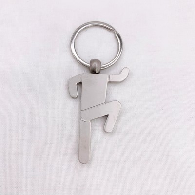 Human Sports Design Metal Keychain