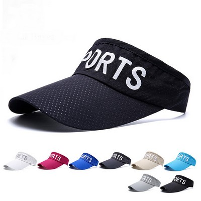 Athletic Mesh Adjustable Empty Top Cotton Sun Visor