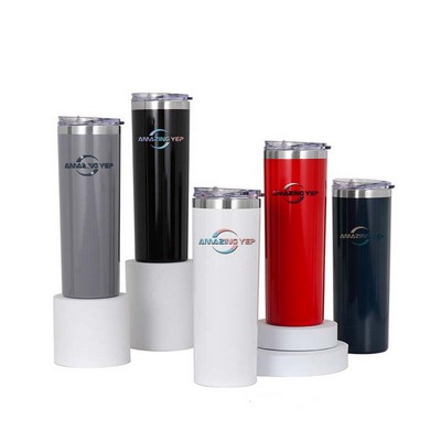 Car Travel Drinkware Vacuum Stainless Steel Tumbler 15oz.